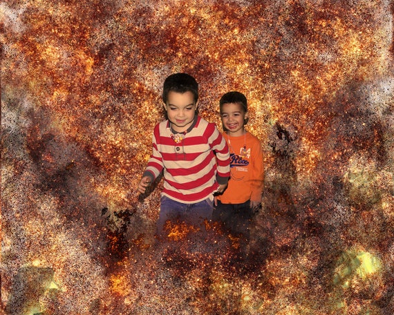 Fire Wall Background With Png Fire Overlay Etsy