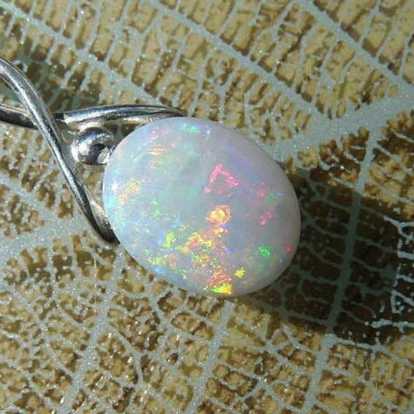 White Opal Pendant - Etsy