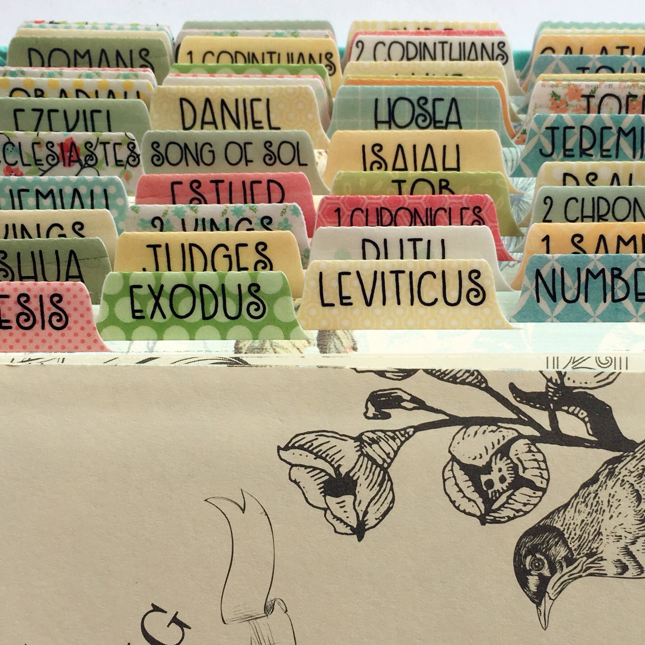 Vinyl Bible Tabs, Inspire Patterns, Handmade Made in the US, Vinyl Se…