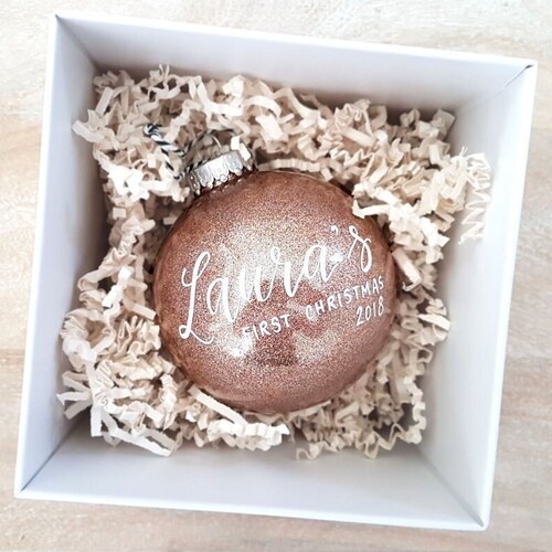 Baby's First Christmas Ornament Baby Gift Personalized Etsy