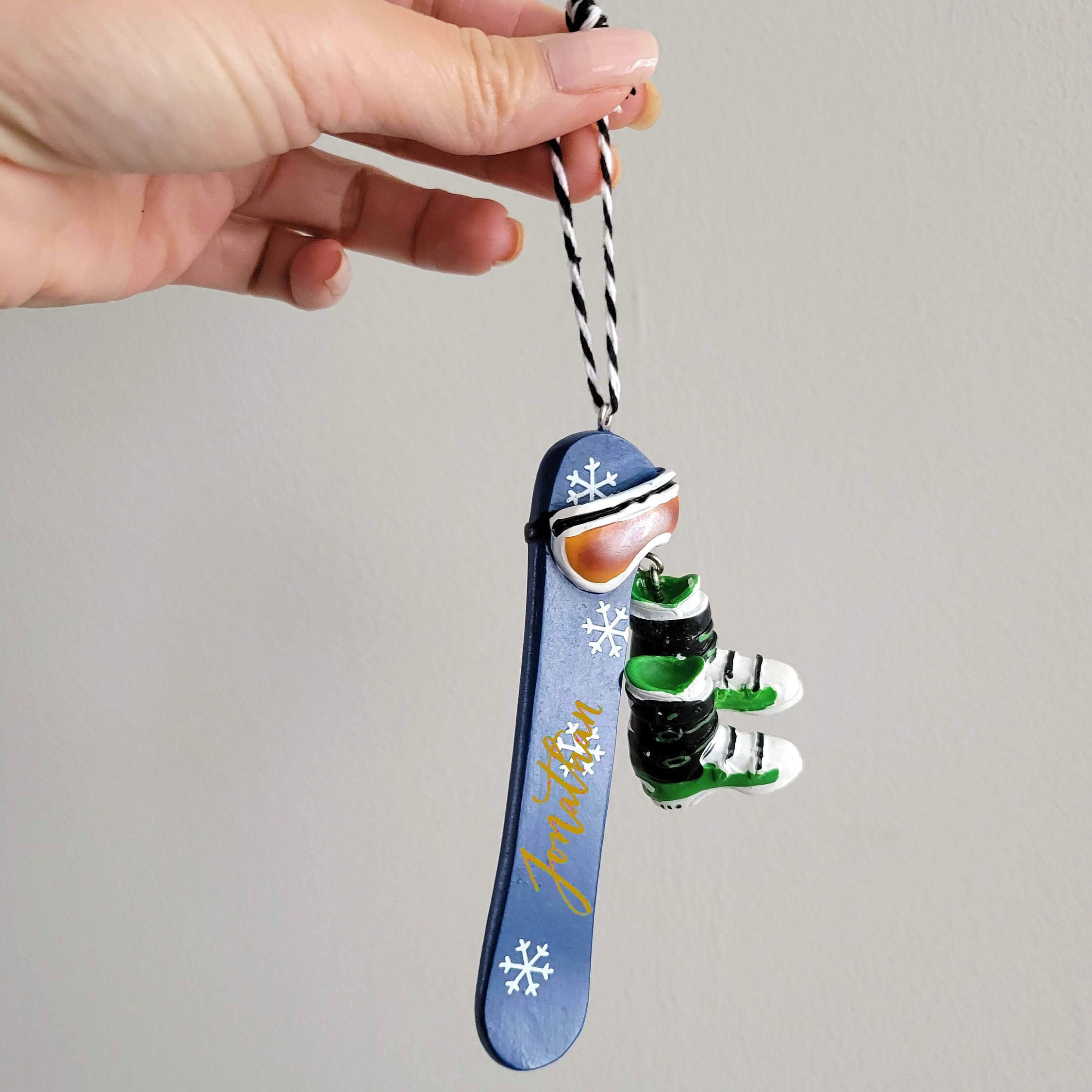 Personalized Snowboard Christmas Ornament, Snow Boarding Ornament, Gift for Snowboarder, Gift for Dad, Father Ornament, Gift for Teen