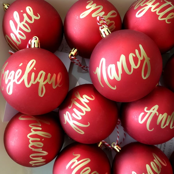 Christmas Balls Personalized Names