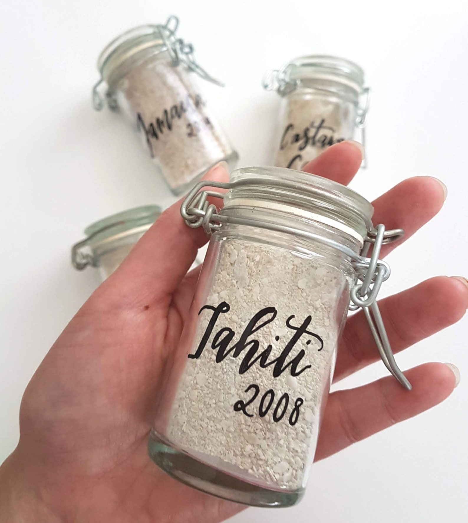 Medium SAND BOTTLE Sand memory bottle Vacation Sand Jar Etsy