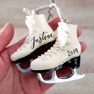 Personalized Figure Skating Christmas Ornament, Custom Ice Skates Ornament, Gift for Girl, Winter Christmas Tree Decoration One image 2