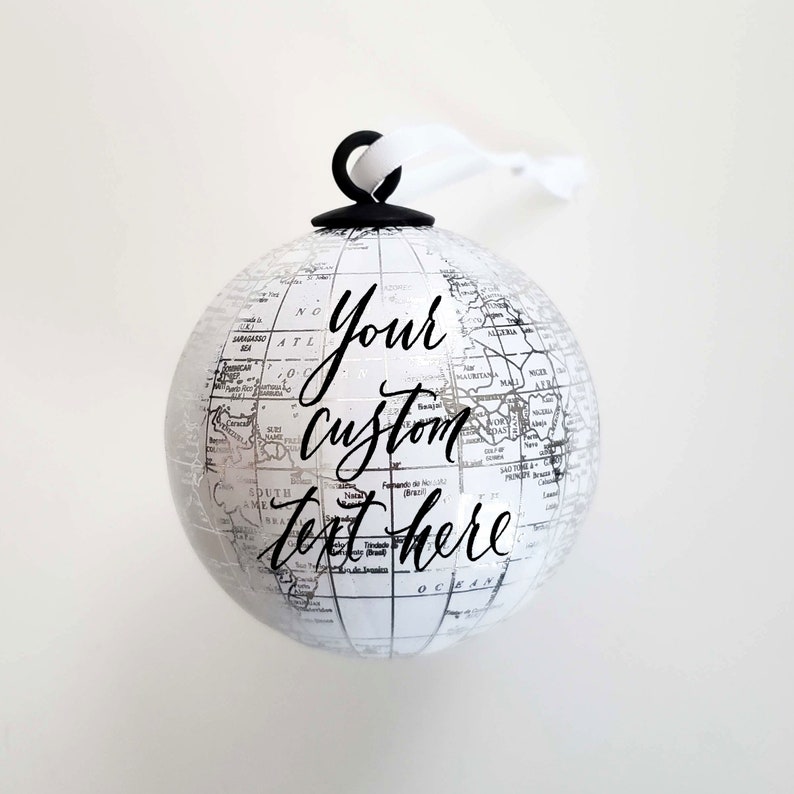 Quarantine 2020 Christmas Ornament, Personalized Gift World Globe Bauble, Global Pandemic Ornament, Stay Home, Holiday Tree Decoration image 6