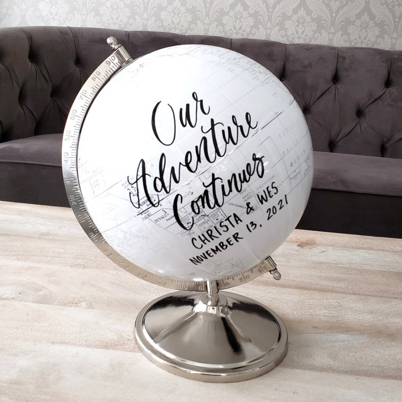 10 Wedding Guestbook Globe Guest Book Alternative Etsy