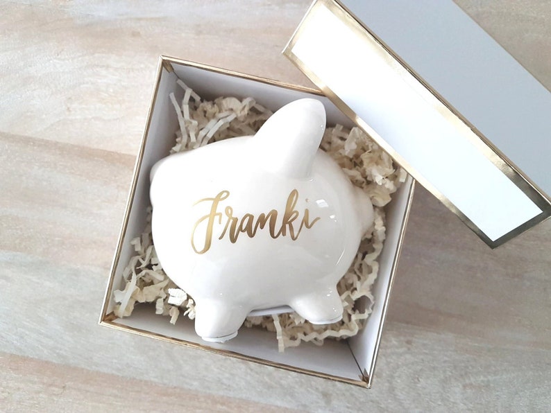 Personalized Piggy Bank Gift for Kids Custom Ceramic Piggy Etsy