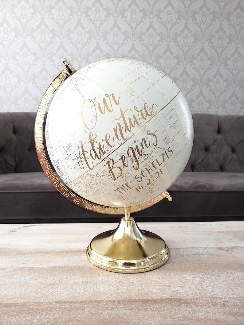 Large 12 Globe Guest Book Wedding Globe Guestbook | Etsy