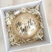 4' Newlywed Christmas Ornament Personalized established gift with calligraphy, custom newlywed gift, Gold Glitter Holiday Decor, plastic 