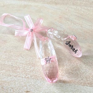 Personalized Ballet Slippers Ornament, Dancer Christmas Ornament Gift, Gift for Girl, Ballerina Ornament