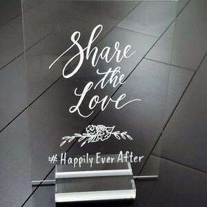 ACRYLIC GUESTBOOK SIGN handlettered calligraphy, plexiglass, acrylic sign for wedding, lucite sign, plexiglass image 2