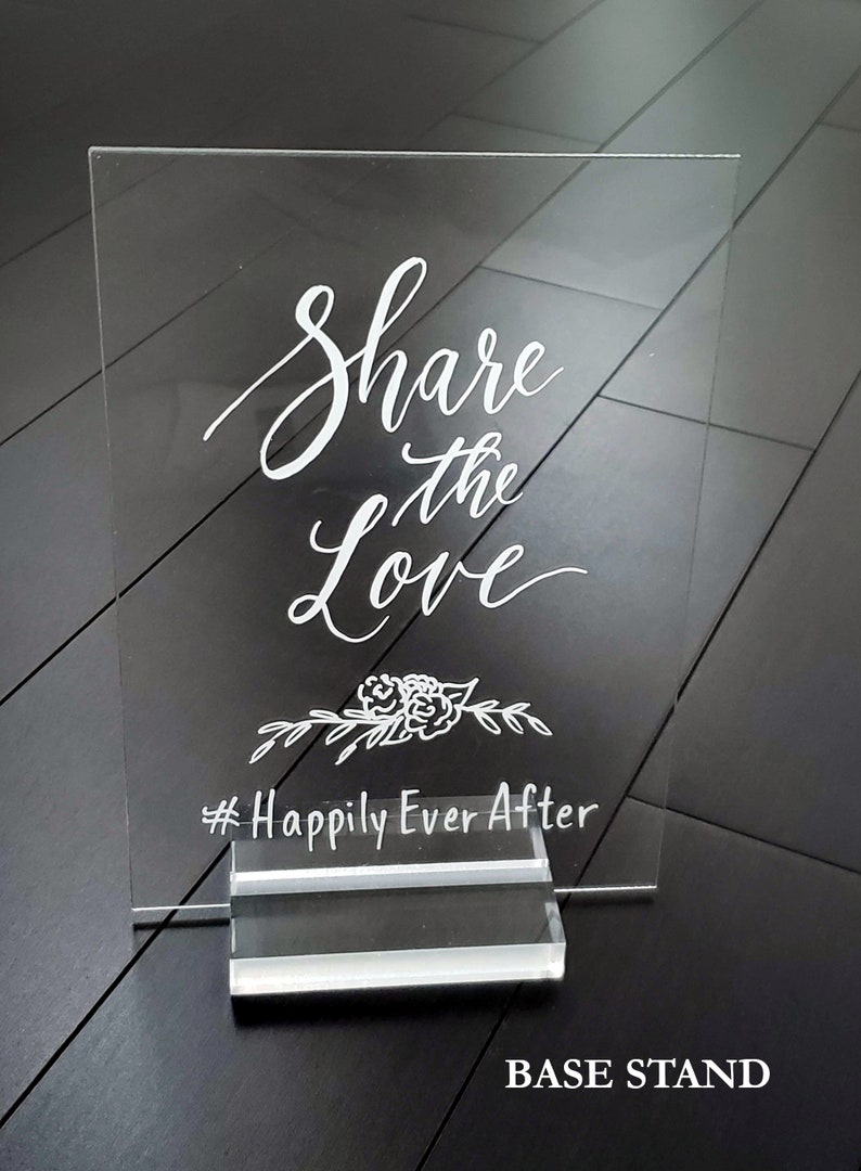 ACRYLIC GUESTBOOK SIGN handlettered calligraphy, plexiglass, acrylic sign for wedding, lucite sign, plexiglass image 2