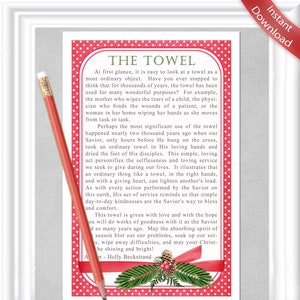 História da toalha de Natal, lindo presente de Natal, história de Natal, toalha de Natal, história da toalha LDS Jesus Cristo, presente cristão, pontos vermelhos