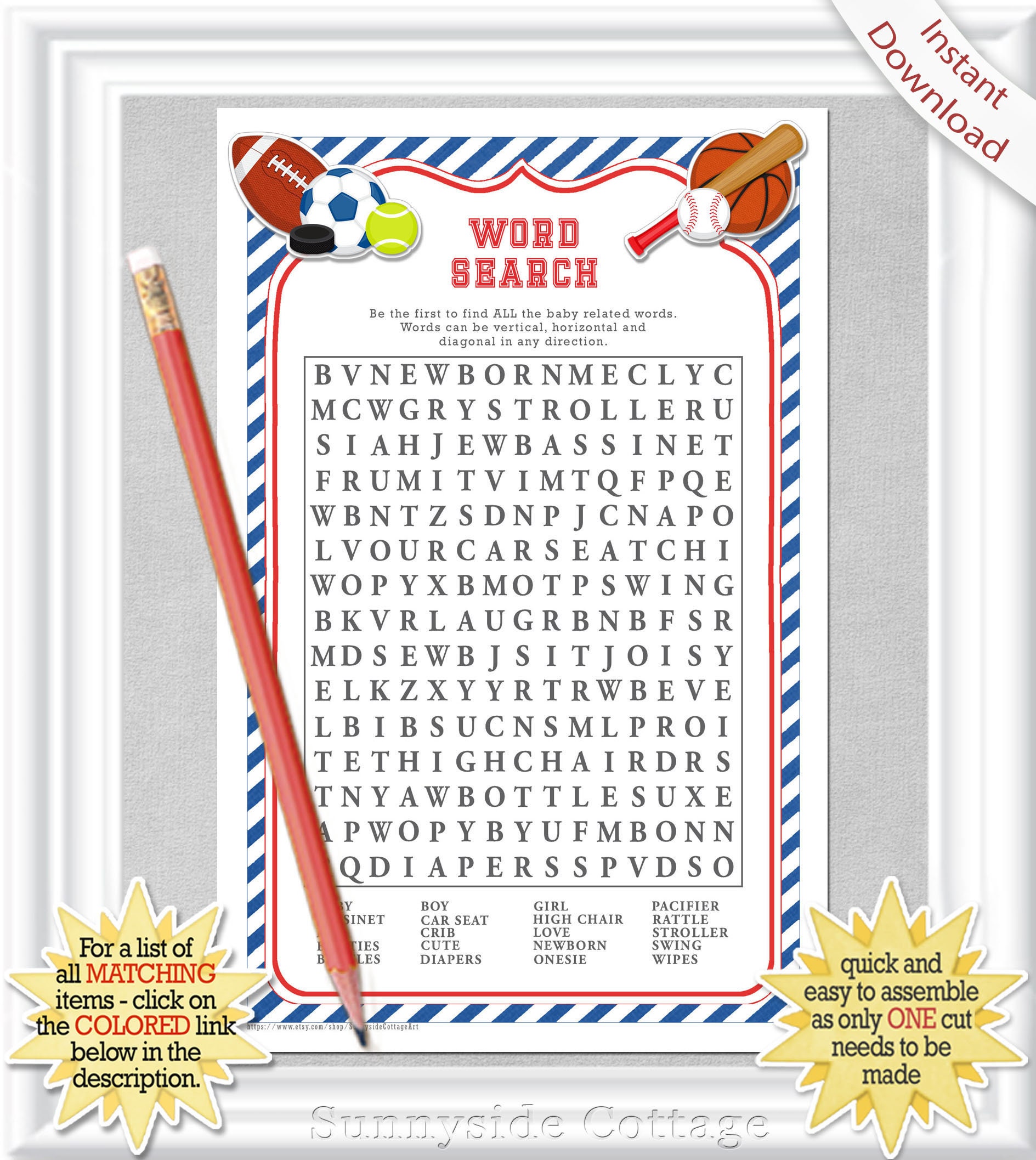 baby word search game