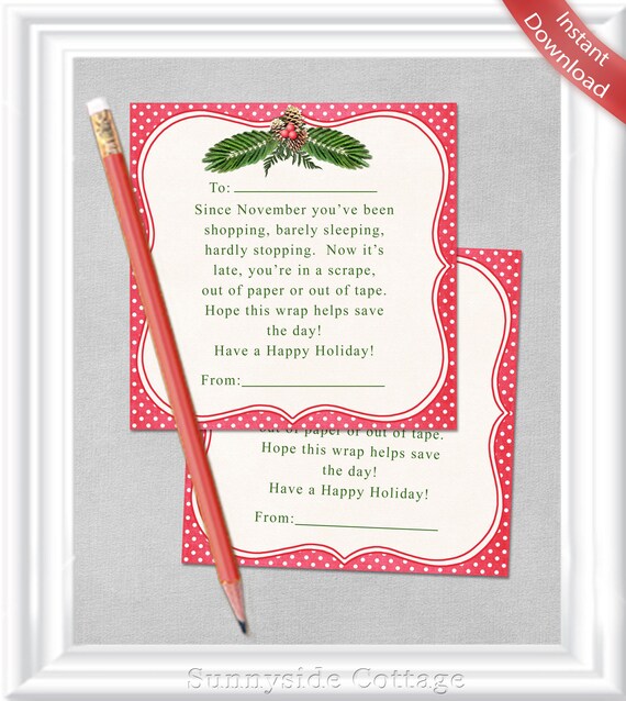 Christmas Gift Wrap Printable (Neighbor Gift Idea) • Mabey She Made It