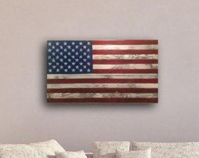 Pallet Flag Rustic Reclaimed Wood Pallet American Flag - Etsy