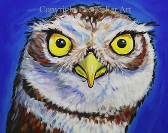 colorful owl art etsy