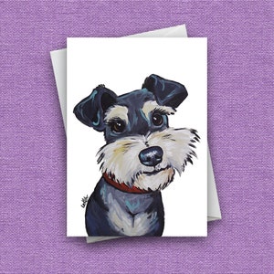 Schnauzer Card, 5x7&quot; Dog Greeting Card, Dogs Greeting Cards
