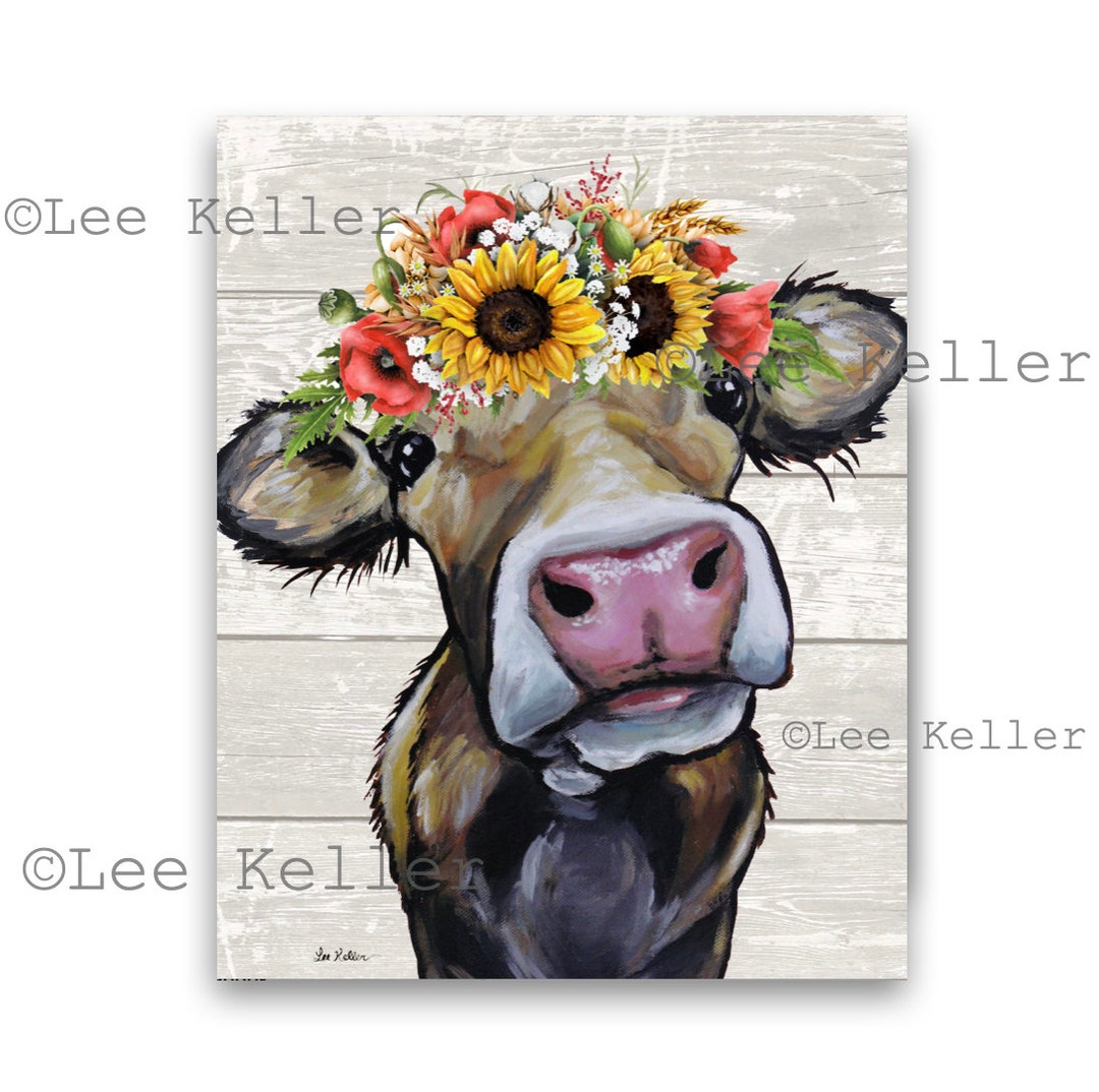 Cow Art Print From Original Canvas Cow Painting picture