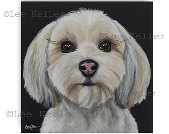 Havanese Art Print, Havanese dog art, Havanese Canvas or Archival Paper, Havanese Prints, Havanese Dog Art, Havanese Decor