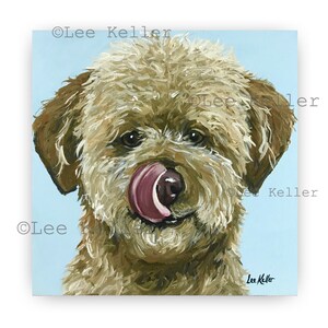 Goldendoodle Art Print, Golden Doodle on Canvas or Archival Paper, Golden Doodle art on canvas or paper, Goldendoodle decor
