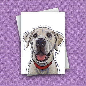Yellow Lab Card, 5x7&quot; Dog Greeting Card, Dogs Greeting Cards