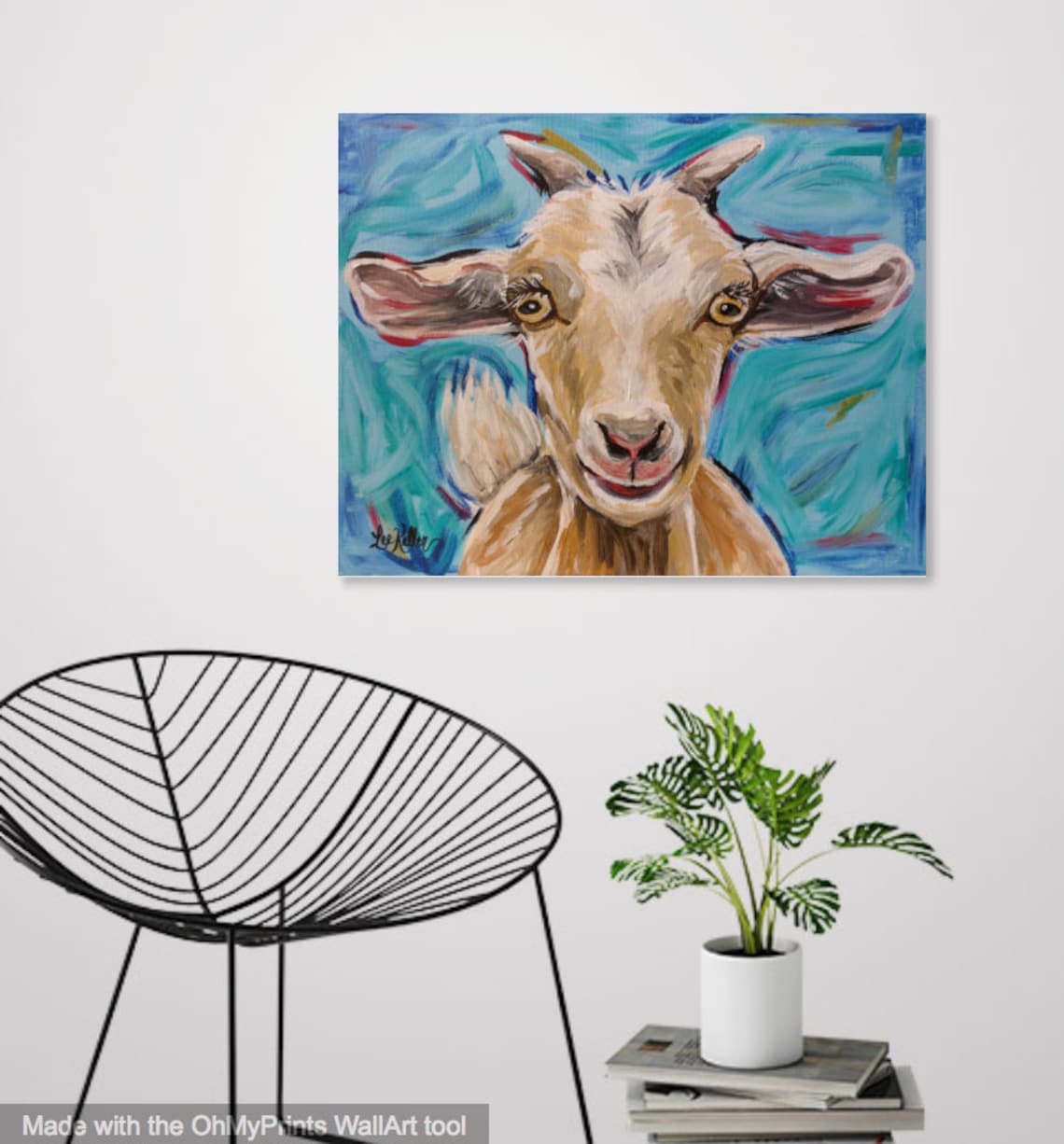 Goat Art Goat Decor. Goat Print From Original Canvas Etsy