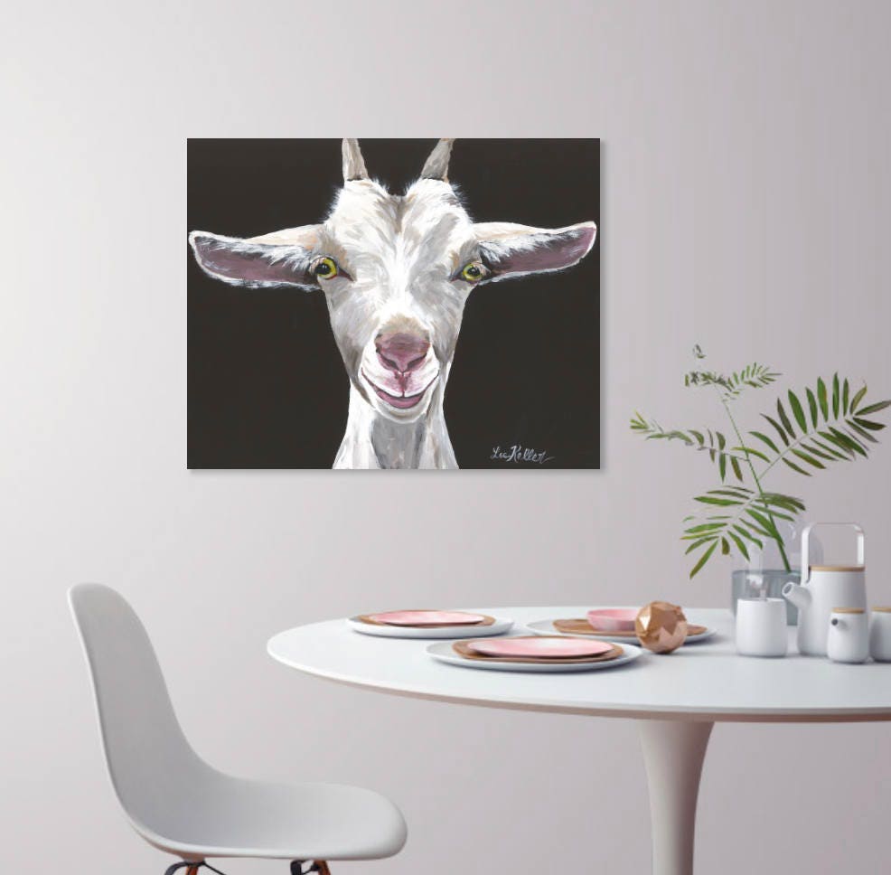 Goat on Canvas Art Goat Print Goat art print from original Etsy