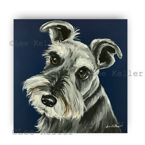 Schnauzer art print, schnauzer prints, schnauzer canvas art prints, Schnauzer art from original painting, Schnauzer art print