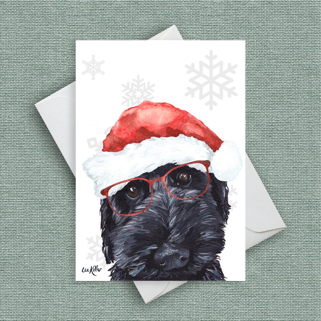 Labradoodle Christmas Card 5x7 Dog Christmas Card Etsy