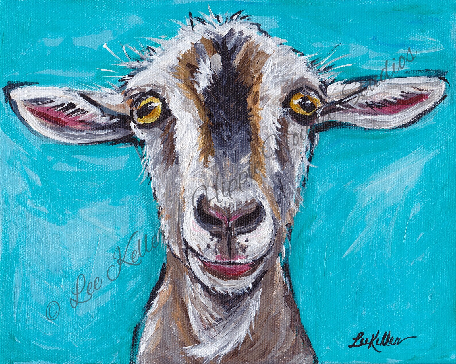 Goat Art Goat Decor. Goat Art Print From Original Goat Etsy