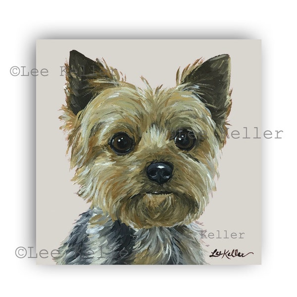 Yorkie art print from original Yorkshire terrier painting, Yorkie art print, Yorkie prints, Yorkshire Terrier Art, Yorkshire Terrier Prints