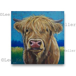 Scottish Highland Cow Art Print - Highland Cow Prints - Highland Cow Canvas or Fine Art Print - Highland Cow Decor - Highland Cow Wall Art