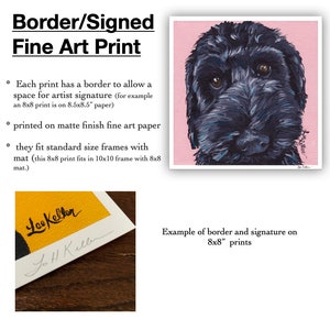 Colorful dog art, hound dog print from original colorful dog painting, colorful canvas dog art image 3