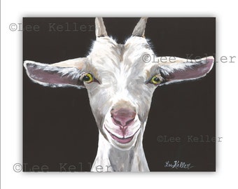 Goat on Canvas Art, Goat Print,  Goat art print from original canvas goat painting, Goat art on canvas