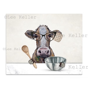 Cow Kitchen Art,  Cow Baking  Art, Farm Animal Kitchen Art