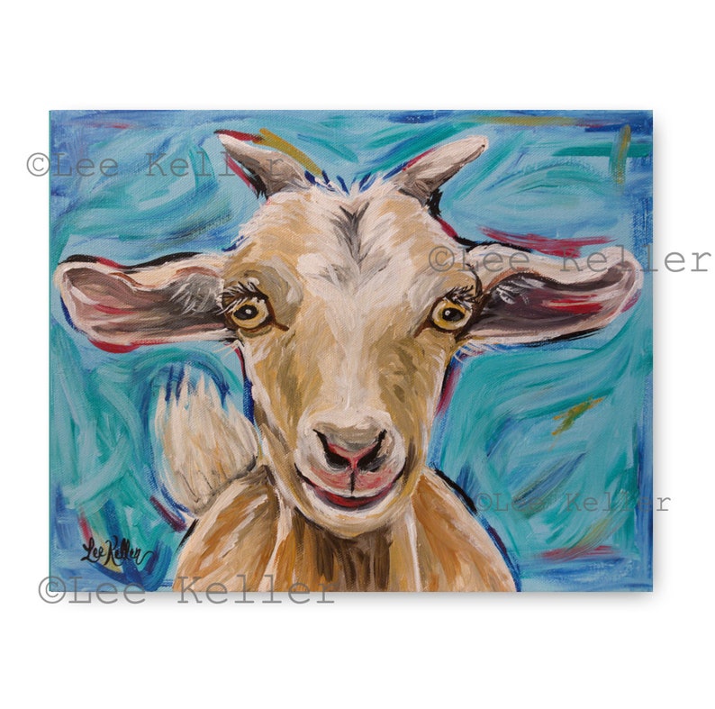 Goat Art Goat Decor. Goat Print From Original Canvas Etsy