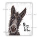 Donkey art print, Nice Arse Bathroom Donkey decor, Funny Bathroom Decor, Donkey Nice Ass Bathroom Art 