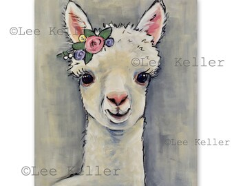 Alpaca art, alpaca decor. Alpaca print,  Alpaca canvas art. Farmhouse animal art, nursery art, kitchen art, bathroom art, cute alpaca decor