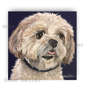 Shih Tzu art print from original painting, Shih Tzu art print, Shitzu prints, Shih Tzu Painting, Shitzu canvas art image 1