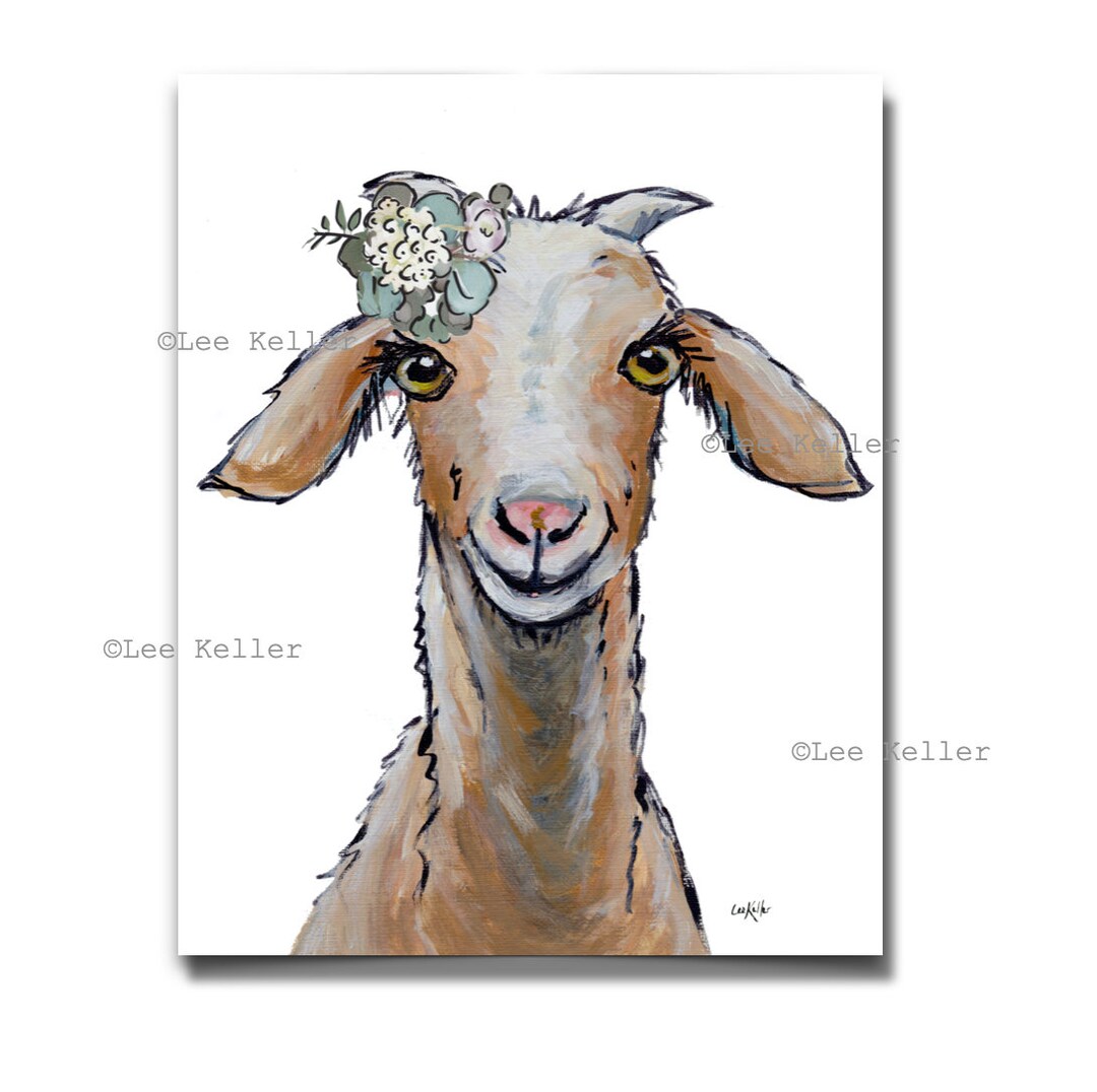 Goat Canvas Art Print, Goat Decor. Goat Prints, Goat Art, Canvas Goat