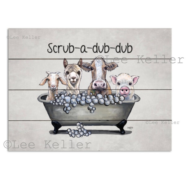 Farm Animals in Tub Etsy