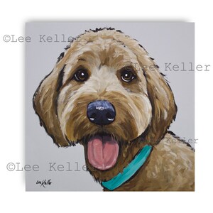 Goldendoodle Art Print, Golden Doodle on Canvas or Archival Paper, Golden Doodle art on canvas or paper, Goldendoodle decor