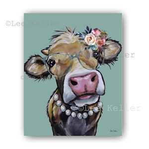 Cow art, Farmhouse cow art, Cow on canvas art, Fine art or canvas cow print
