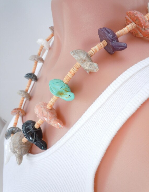 Fetish Necklace, Turtle Necklace, Native American… - image 4
