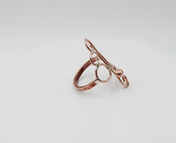 Copper Wire & Sterling Silver Solder Ring, Large … - image 4