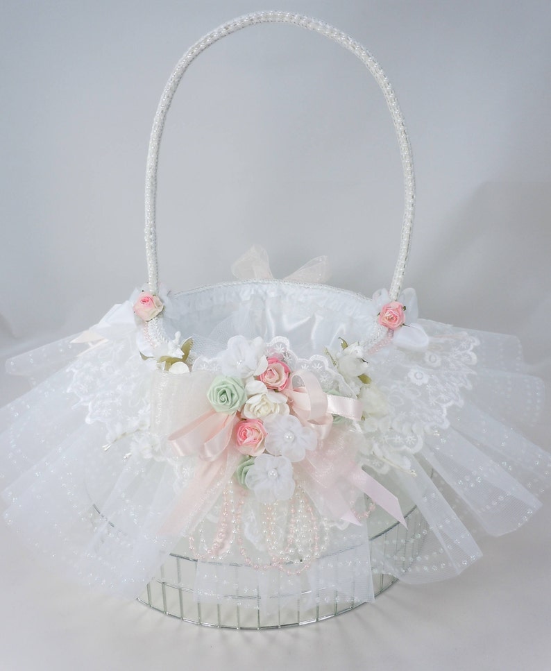 Flower Girl Basket Card Basket Decorative Basket Wedding Etsy