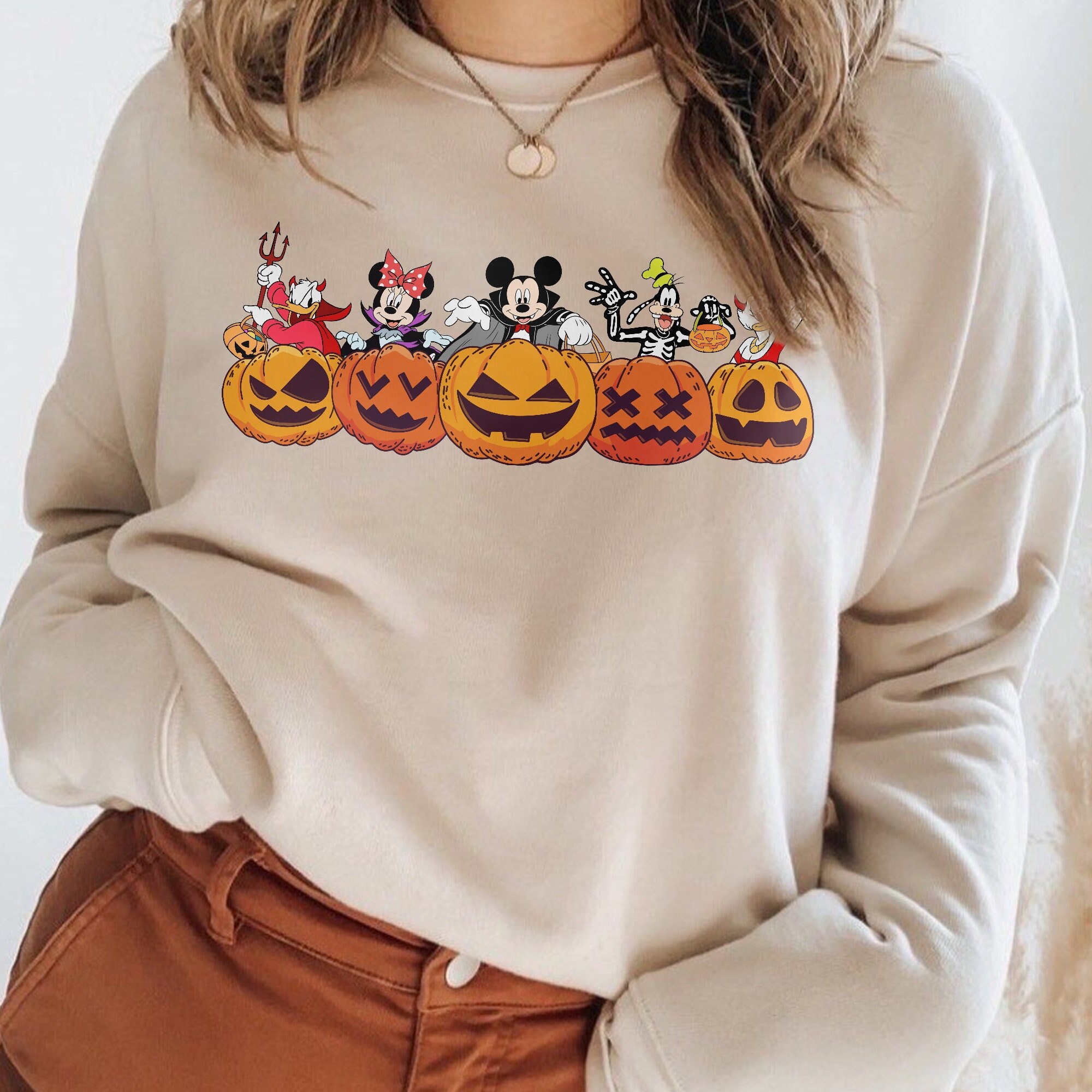 Discover Handmade Vintage Disney Pumpkin Sweatshirt