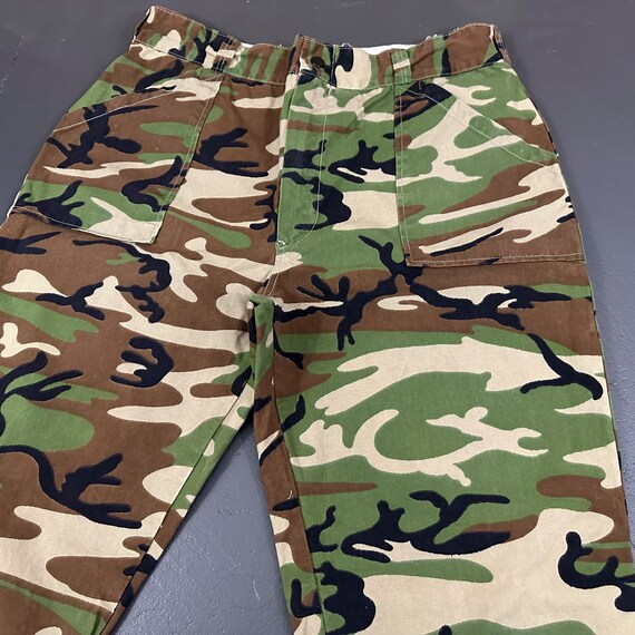 Vintage 80s Army Woodland Camo/Camouflage Pants. … - image 2