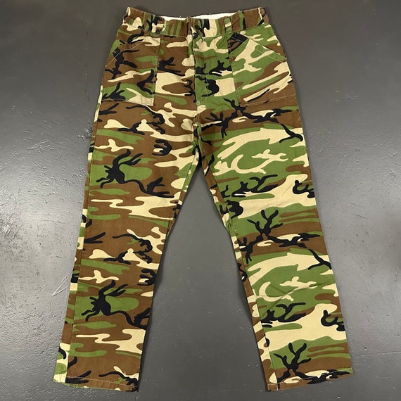 Vintage 80s Army Woodland Camo/Camouflage Pants. … - image 1